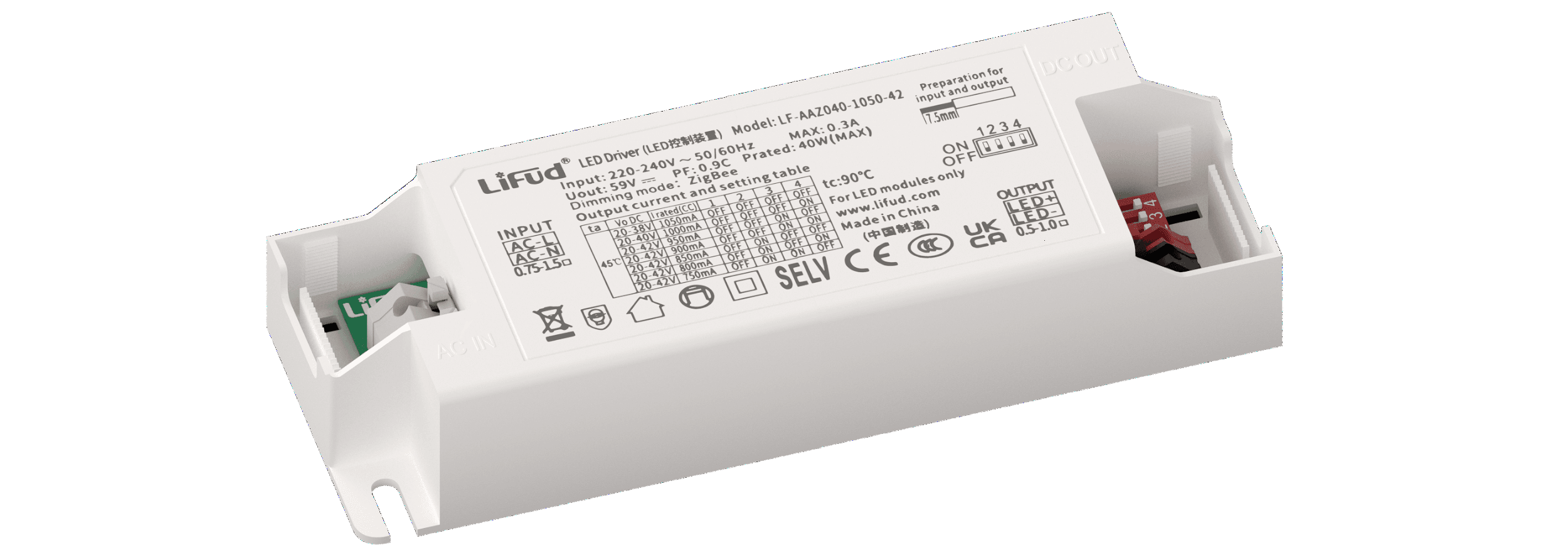 Драйвер LiFud LF-AAZ040-1050-42 Zigbee 20-42V 750-1050mA