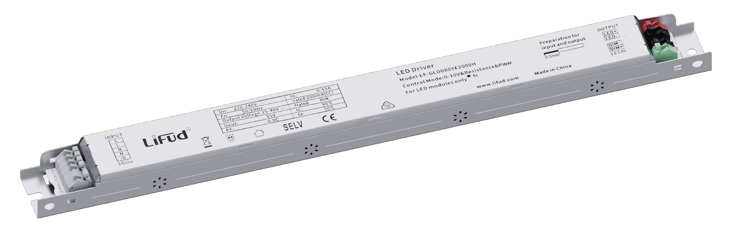 Драйвер LiFud LF- GLD080YE2000H 25-40V 2000mA